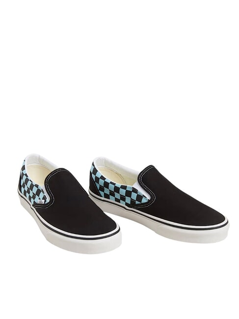 VANS CLASSIC POP CHECK Baskets à enfiler à carreaux bleu cristal - Chaussures unisexe