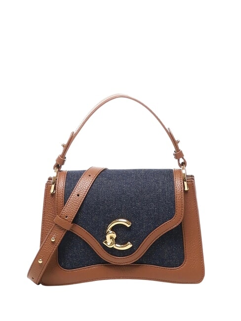 COCCINELLE C-ME DENIM Sac à bandoulière bleu den/cognac - Sacs pour Femme