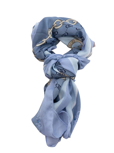 LIUJO CHAIN Écharpe avec imprimé all-over denim léger - Écharpes