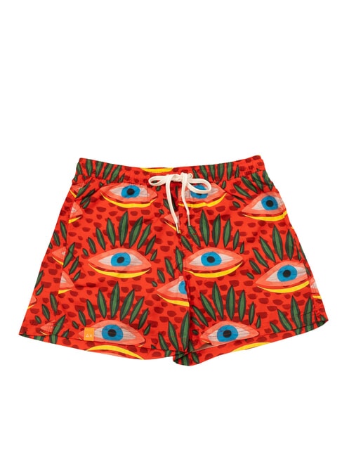 SUN68 TRIBALE Costume de plage pour homme rouge feu/bleu - Maillots de bain