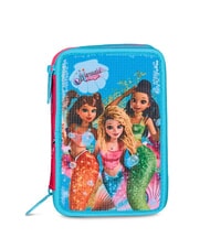 MERMAID M. FEVER Trousse à crayons 3 zips avec trousse scolaire - Étuis et Accessoires