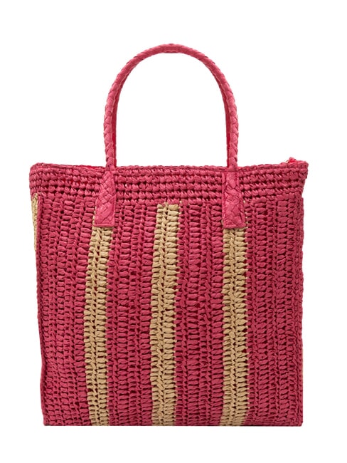 SUN68 RAFIA Sac de plage en raphia blanc crème/cyclamen - Sacs pour Femme