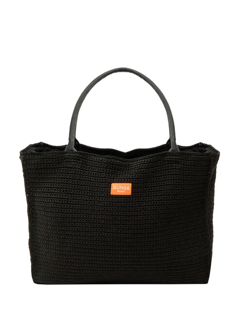 SUN68 TWIST Sac de plage à bandoulière noir - Sacs pour Femme