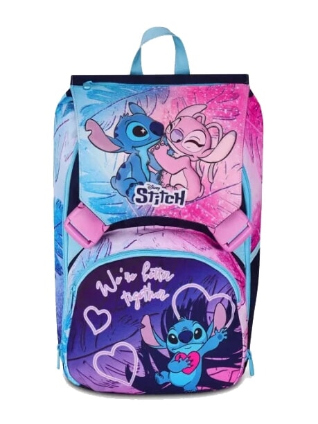 LILO & STITCH CUTE AND FLUFFY Sac à dos extensible bleu marine - Sacs à dos pour l'École & les Loisirs