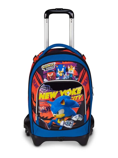 SONIC PRIME NEW YOKE CITY Sac à dos à roulettes amovible à 3 roues BLUE POLITE - Sacs à dos à roulettes