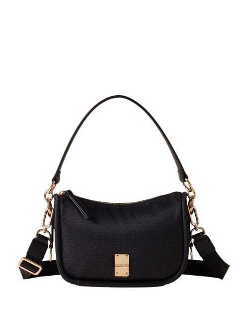 BORBONESE CAHIER HOBO SMALL Sac bandoulière avec bandoulière noir foncé - Sacs pour Femme