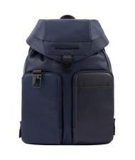 PIQUADRO CAMPIONARIO - FINN  Sac &agrave; dos PC 14", en cuir bleu - Sacs &agrave; dos pour ordinateur portable - 1