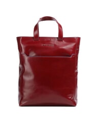 PIQUADRO CAMPIONARIO - BLUE SQUARE Mallette verticale en cuir pour ordinateur portable 14 pouces - Porte Documents Travail