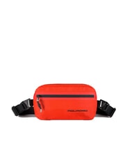 PIQUADRO CAMPIONARIO - PQ-MODULAR Sac banane en tissu recycl&eacute; ROUGE - Sacs banane - 1