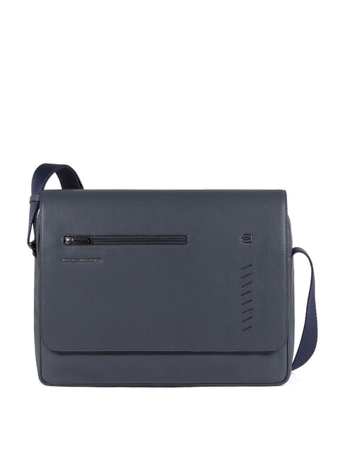PIQUADRO NABUCCO  Messenger en cuir, porte-pc en cuir 14 " bleu - Porte Documents Travail