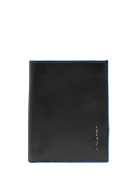 PIQUADRO BLUE SQUARE Portefeuille vertical en cuir Noir - Portefeuilles Homme