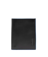 PIQUADRO BLUE SQUARE Portefeuille vertical en cuir Noir - Portefeuilles Homme - 1