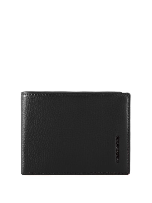 PIQUADRO MODUS RESTYLING Portefeuille en cuir martelé Noir - Portefeuilles Homme