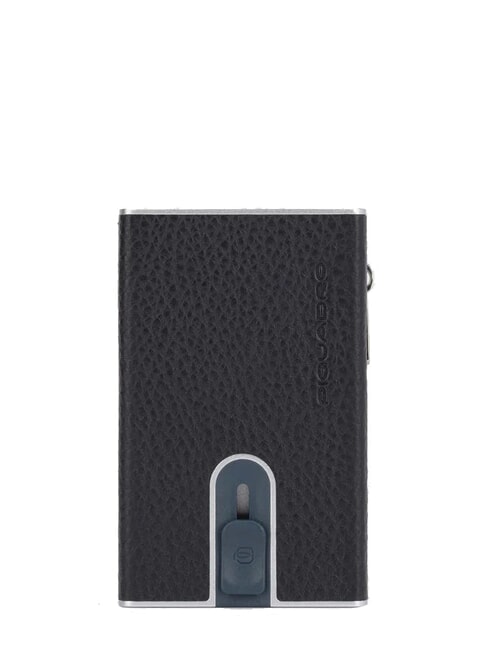 PIQUADRO MODUS RESTYLING Porte-cartes en cuir avec curseur Noir - Portefeuilles Homme