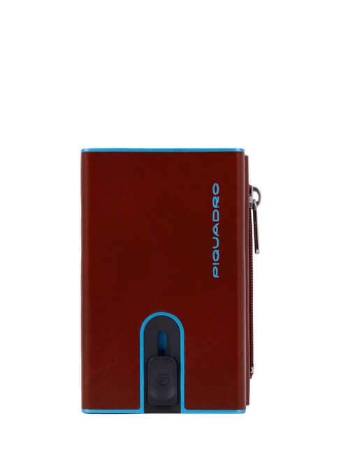 PIQUADRO BLUE SQUARE Portefeuille en cuir avec système coulissant cuir4 - Portefeuilles Homme