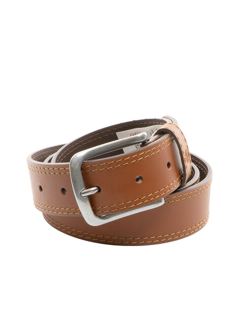 TIMBERLAND CASUAL Ceinture en cuir à double couture Cognac - Ceintures
