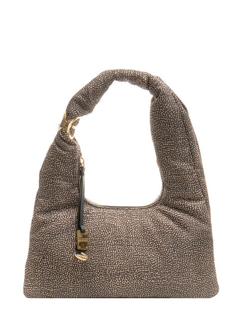 BORBONESE TWINNIE SMALL Petit sac à bandoulière OP / NATUREL / NOIR - Sacs pour Femme