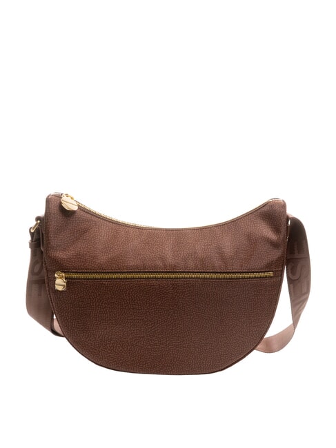 BORBONESE BORBONAIS LUNA Sac à bandoulière en tissu jet op noisette - Sacs pour Femme