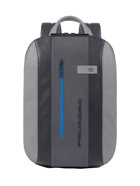 PIQUADRO URBAN Sac à dos pour ordinateur portable 14", en cuir gris noir - Sacs à dos pour ordinateur portable