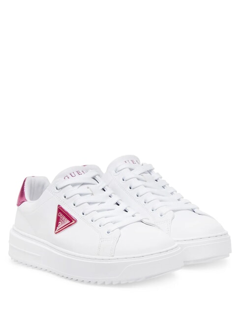 GUESS DENESA Baskets blanc/magenta - Chaussures Femme