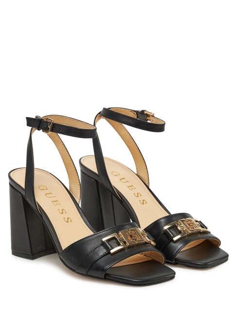 GUESS GRATO Sandales hautes en cuir NOIR - Chaussures Femme
