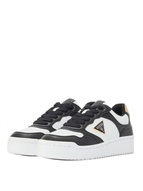 GUESS MIRAM6 Baskets NOIR MARRON - Chaussures Femme