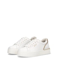 LIUJO PRETTY 06 Baskets &agrave; plateforme en cuir blanc / or clair - Chaussures Femme - 1
