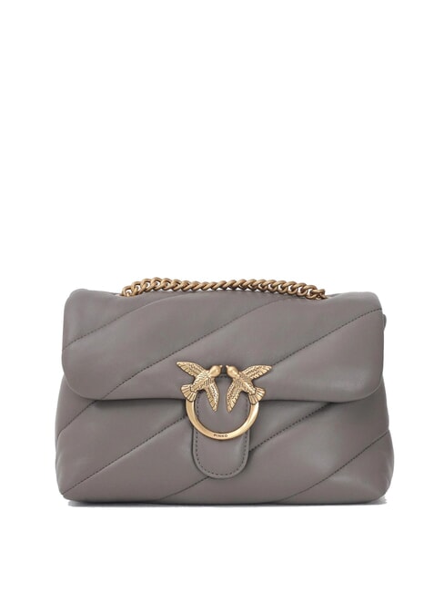 PINKO CLASSIC LOVE PUFF Sac en cuir nappa gris asphalte 1 - buts antiques - Sacs pour Femme