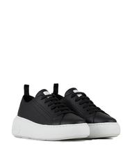 ARMANI EXCHANGE SUPER ACTION Baskets en cuir avec plateforme - Chaussures Femme