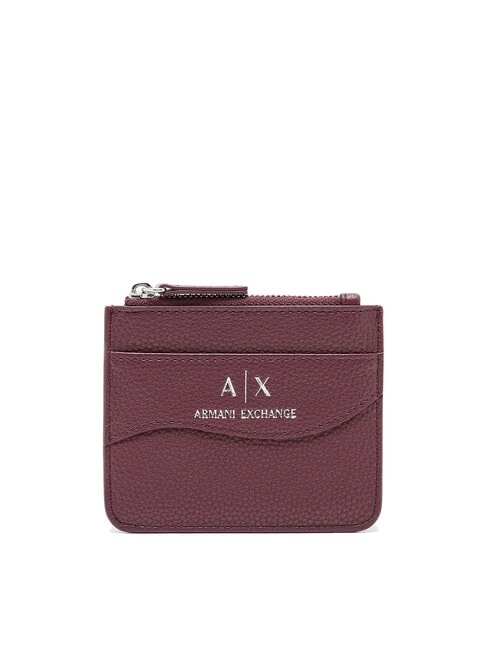ARMANI EXCHANGE WAVE Porte-cartes avec fermeture éclair rainure - Portefeuilles Femme