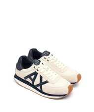 ARMANI EXCHANGE ROYALE SUEDE AIR MESH Baskets en cuir avec logo AX - Chaussures Homme
