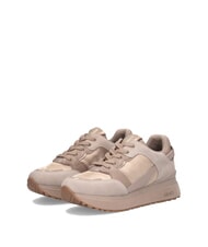 LIUJO MAXI WONDER 91 Baskets &agrave; plateforme avec empi&egrave;cements en cuir verni neutre - Chaussures Femme - 1