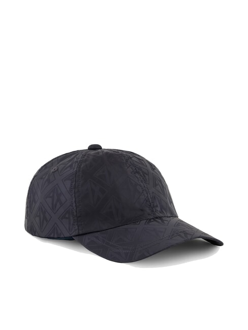 ARMANI EXCHANGE BASEBALL HAT Chapeau en tissu satiné bleu marine profond - Bonnets