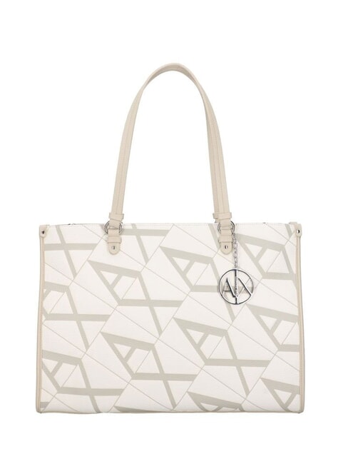 ARMANI EXCHANGE GYNGER Sac à bandoulière avec logo imprimé sur toute la surface blanc/vallée - Sacs pour Femme