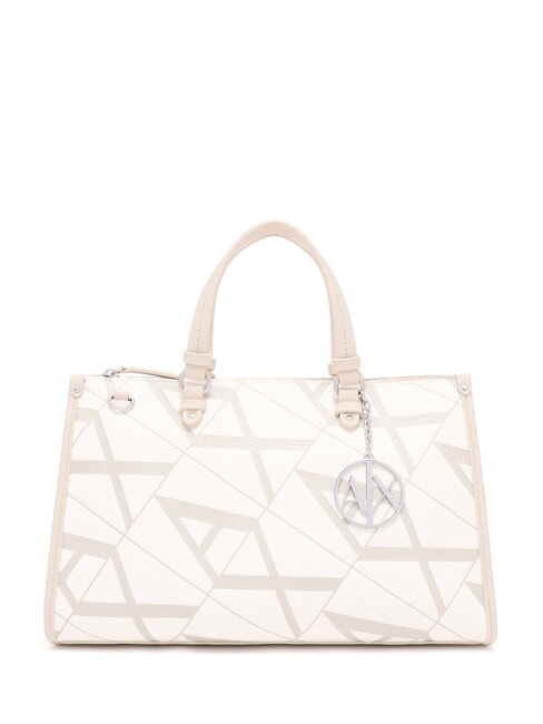 ARMANI EXCHANGE GYNGER Sac à main avec bandoulière blanc/vallée - Sacs pour Femme