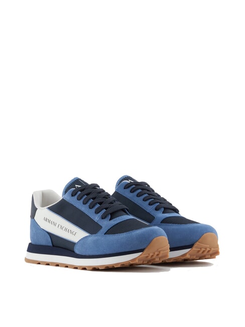 ARMANI EXCHANGE OSAKA Baskets Homme bleu+marine+blanc cassé - Chaussures Homme