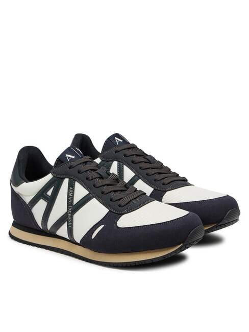 ARMANI EXCHANGE RIO Baskets basses d.navy+j.set+off.wht - Chaussures Homme