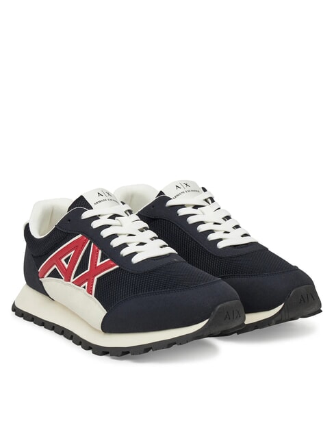 ARMANI EXCHANGE A|X Baskets bleu marine profond + cardinal - Chaussures Homme