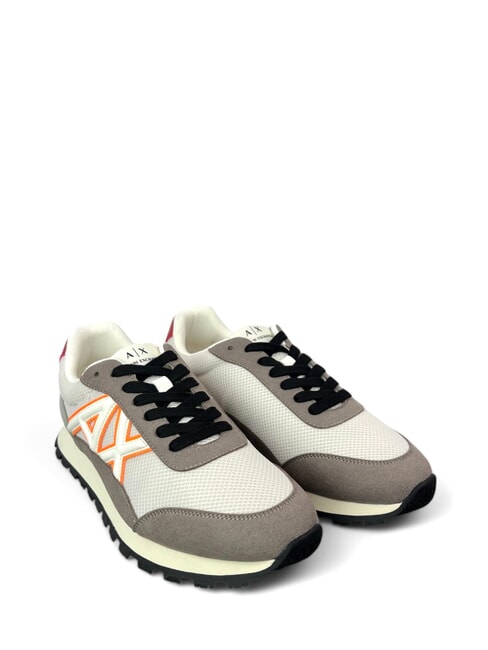 ARMANI EXCHANGE A|X Baskets r.cash+off wht+or.fl - Chaussures Homme