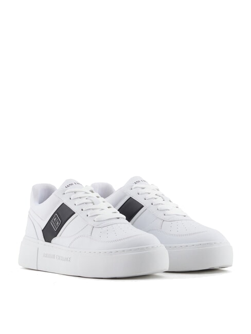 ARMANI EXCHANGE A|X Baskets avec bande latérale MULTICOLORE / OP.WHITE + NOIR - Chaussures Femme