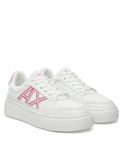ARMANI EXCHANGE A|X Baskets avec logo contrasté op.blanc+rose - Chaussures Femme