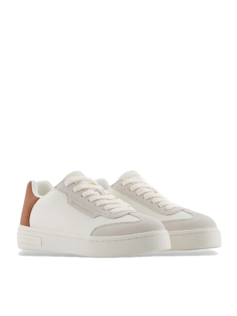 ARMANI EXCHANGE A|X Baskets avec détails contrastés blanc cassé + caramel.café - Chaussures Femme