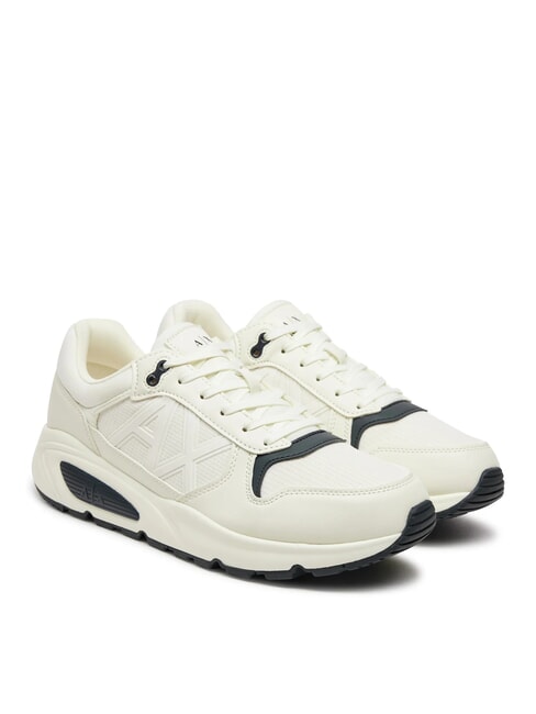 ARMANI EXCHANGE A|X Baskets avec logo latéral Blanc cassé + Jet Set - Chaussures Homme
