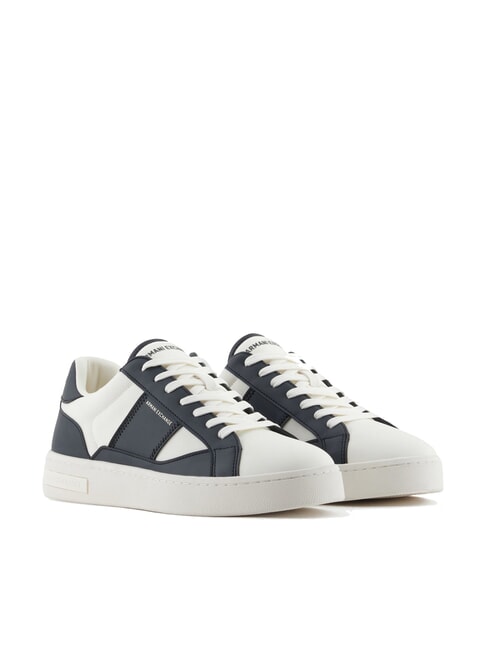 ARMANI EXCHANGE A|X Baskets à empiècements contrastés Blanc cassé + Jet Set - Chaussures Homme