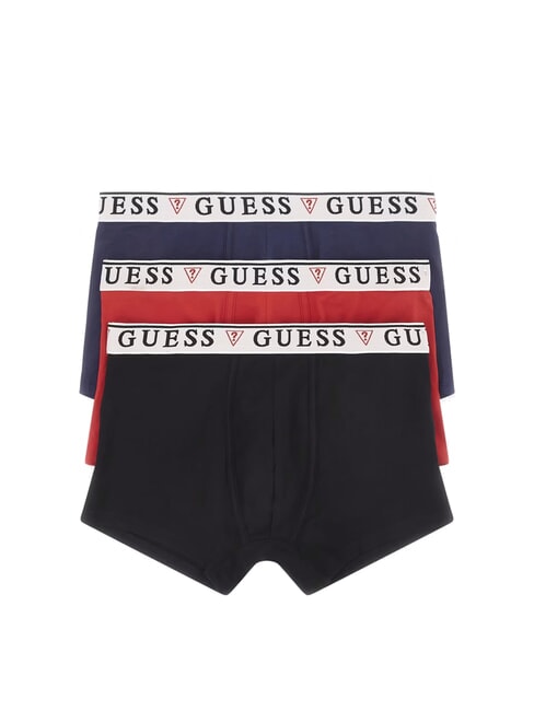 GUESS BRIAN HERO 3 paires de boxers combo noir bleu - Slip homme