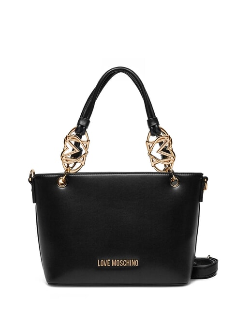 LOVE MOSCHINO LOVE CHAIN STRAP Sac shopping avec bandoulière Noir - Sacs pour Femme