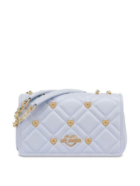 LOVE MOSCHINO SWEET STUDS Sac à bandoulière avec chaîne bleu clair - Sacs pour Femme