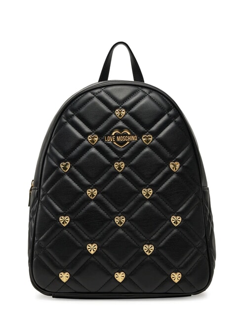 LOVE MOSCHINO SWEET STUDS Sac à dos avec clous en forme de cœur Noir - Sacs pour Femme