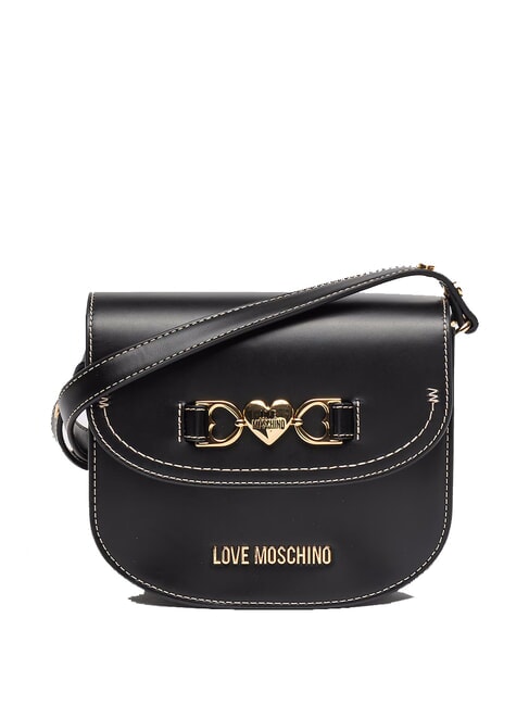 LOVE MOSCHINO LOVE CHAIN Mini sac à bandoulière Noir - Sacs pour Femme