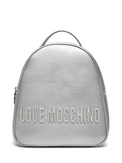 LOVE MOSCHINO LOGO LETTERING Sac à dos argent - Sacs pour Femme